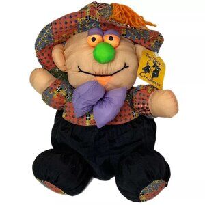 Toy Box Creations Halloween Nylon Scarecrow Vintage Plush Stuffed Animal